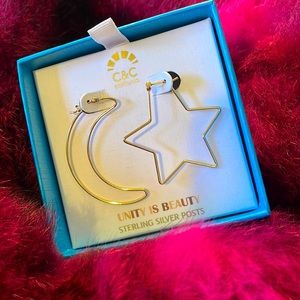 Moon and Star earrings.